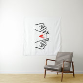 ピンキー約束手プリント、カップル美術プリントポストカー タペストリー (インサイチュ(横))