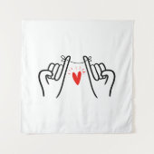 ピンキー約束手プリント、カップル美術プリントポストカー タペストリー (正面)