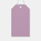 ピンキー薄紫誕生日ハートギフトラベル ギフトタグ (裏面)