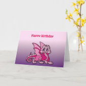 ピンキー・ザ・ドラゴン カード (黄色い花)