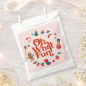 ピンクああ何おもしろいクリスマスバースデーパーティーが好き フェイバーバッグ (クリップ留めされた状態)