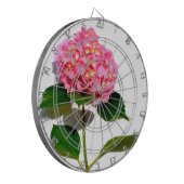 ピンクあじさいピンクの花ピンクのバラ ダーツボード (正面左)