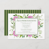 ピンクあじさい結婚の エンクロージャーカード (正面/裏面)