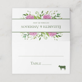 ピンクあじさい結婚の プレイスカード