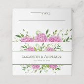 ピンクあじさい結婚の プレイスカード (外部開封)