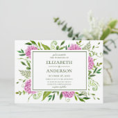 ピンクあじさい結婚の 招待状 (スタンド正面)