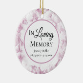 ピンクあじさい花ウォーターカラーメモリアル セラミックオーナメント (右)