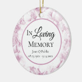 ピンクあじさい花ウォーターカラーメモリアル セラミックオーナメント (左)
