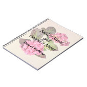 ピンクあじさい葉との結婚製品 ノートブック (左側)