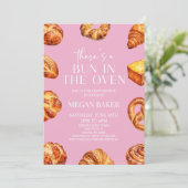 ピンクあそこパン赤ちゃんシャワーにパン 招待状 (スタンド正面)