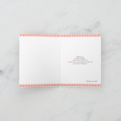 ピンクあなたまたはブラウンカードを感謝していして下さい サンキューカード (内部)