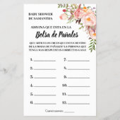 ピンクおむつシャワーバッグのゲームカードに何が チラシ (裏面)