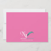 ピンクおむつピンベビー写真のお知らせ 案内状 (裏面)