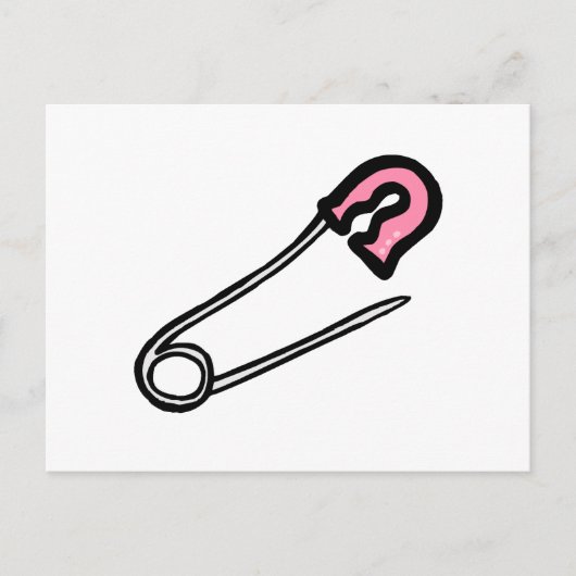 ピンクおむつピン ポストカード (正面)