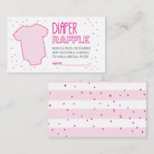 ピンクおむつラッフルチケット エンクロージャーカード (正面/裏面)