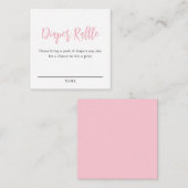 ピンクおむつラッフルチケット エンクロージャーカード (正面/裏面)
