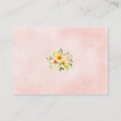 ピンクおむつラッフルベビーシャワーゲーム囲いカード エンクロージャーカード (裏面)