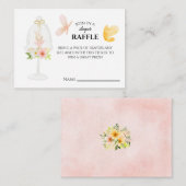 ピンクおむつラッフルベビーシャワーゲーム囲いカード エンクロージャーカード (正面/裏面)