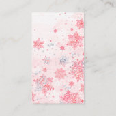 ピンクおむつラッフルベビー冷たいアウトサイドカード エンクロージャーカード (裏面)