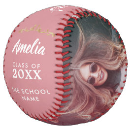 ピンクおめでとうございます卒業2写真 ソフトボール