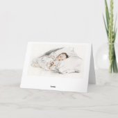 ピンクおめでとうございます新生児ガールカード カード (裏面)