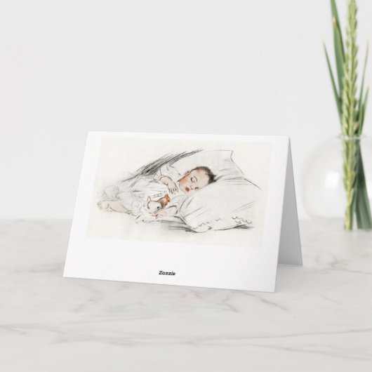 ピンクおめでとうございます新生児ガールカード カード (裏面)