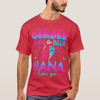 ピンクおもしろいかブルーのナナが愛するGender Reveal Cu Tシャツ