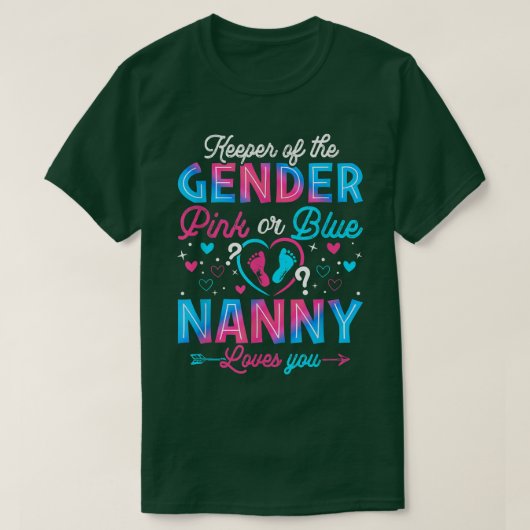ピンクおもしろいかブルーのナニーが愛する性差別C Tシャツ (デザイン正面)