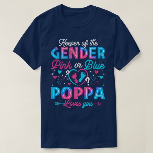 ピンクおもしろいかブルーのポッパが愛する性差別C Tシャツ (デザイン正面)