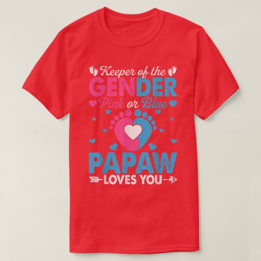 ピンクおもしろいかブルーのPapawが愛する性差別C Tシャツ (デザイン正面)
