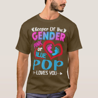 ピンクおもしろいかブルーポップ・アートのが愛する性別のカット Tシャツ