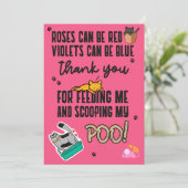 ピンクおもしろいのかわいい母の日の猫 カード (スタンド正面)