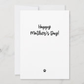 ピンクおもしろいのかわいい母の日の猫 カード (裏面)