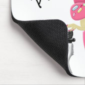 ピンクおもしろいのカップケーキ甘いがサイコハロウィーン マウスパッド (コーナー)