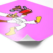 ピンクおもしろいのシェフダッキー（アヒルちゃん）Kazoo写真の拡大 フォトプリント (角)