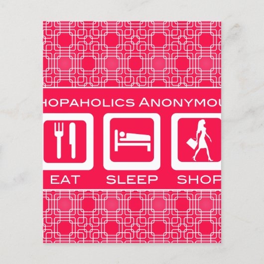 ピンクおもしろいのショップ食べの睡眠ショッププロモーション チラシ (裏面)