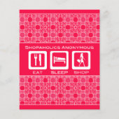 ピンクおもしろいのショップ食べの睡眠ショッププロモーション チラシ (正面)