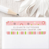 ピンクおもしろいのパターン差出人住所ラベル ラベル (インサイチュ)