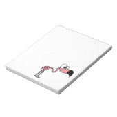 ピンクおもしろいのフラミンゴ漫画 ノートパッド (回転)