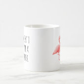 ピンクおもしろいのフラミンゴIフ与えェルのビーチGif コーヒーマグカップ (中央)