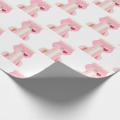 ピンクおもしろいのブッシェのコルセット ラッピングペーパー (角)