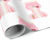 ピンクおもしろいのブッシェのコルセット ラッピングペーパー (ロールコーナー)