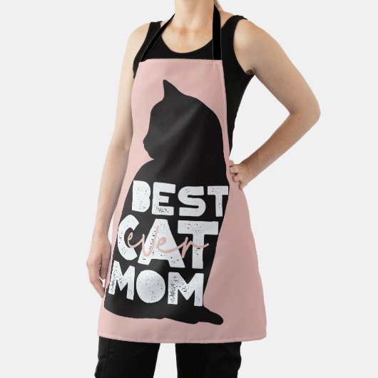 ピンクおもしろいの母の日の猫のマ最高のーム エプロン (インサイチュ)
