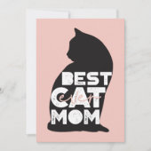ピンクおもしろいの母の日の猫のマ最高のーム シーズンカード (正面)