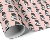 ピンクおもしろいの母の日の猫のマ最高のーム ラッピングペーパー (ロールコーナー)