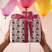 ピンクおもしろいの母の日の猫のマ最高のーム ラッピングペーパー