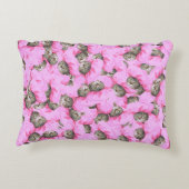 ピンクおもしろいの猫パターン アクセントクッション (裏面)