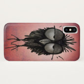 ピンクおもしろいの眠いフクロウ Case-Mate iPhoneケース (裏面(横))