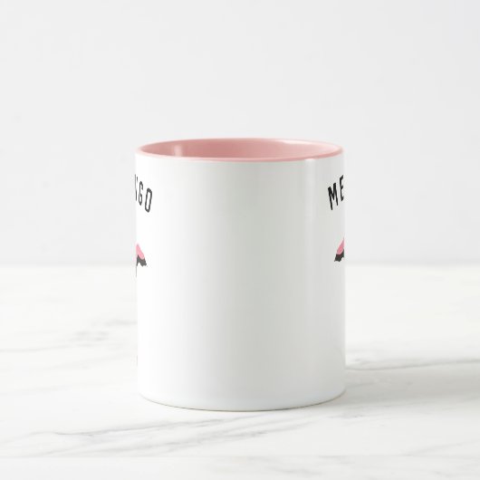 ピンクおもしろいの魔法のマーメイドフラミンゴメルミンゴ マグカップ (中央)