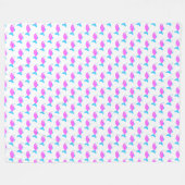 ピンクおもしろいの魚 フリースブランケット (正面(横))